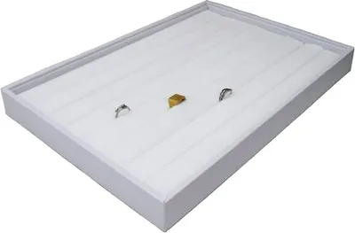 Produktbild von Vorlagebrett Schmuckkasten Schmucklade Schmuckdisplay Schaukasten für Ringe weiss