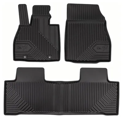 Image de Tapis avant en caoutchouc + tunnel pour BYD Sealion 7 2023- (SUV) – 3 pièces, noirs, sur mesure