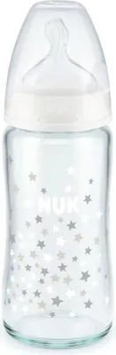 Immagine prodotto di Nuk First Choice+ bottiglia di vetro 240ml Temp.Cont.0-6 M. 1 pz