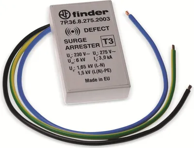 Produktbild von Finder Einbau-Überspannungsschutz Überspannungsschutz für: Abzweigdosen 7P.36.8.275.2003 3 kA (7P.36.8.275.2003)