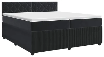 Obrázok produktu pre vidaXL Box spring posteľ s matracom čierna 200 x 200 cm zamat