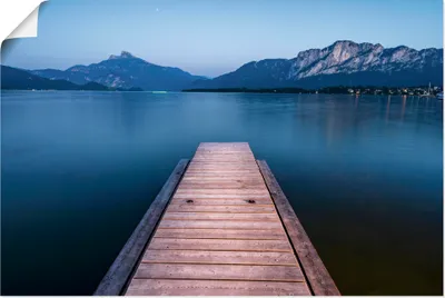 Produktbild von ARTland Poster Holzsteg mit Blick auf den Mondsee Größe: 30x20 cm