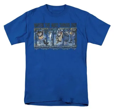 Productafbeelding van "Where the Wild Things Are" - T-shirt voor heren/dames, uni model, TV39136 (XL) (Koningsblauw)