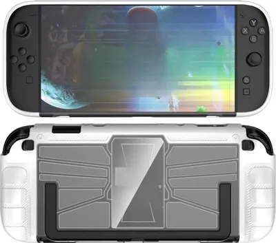 Produktbild von Für Nintendo Switch 2 Einteilige TPU / PC Hybrid Shockproof Schutzhülle Weiß