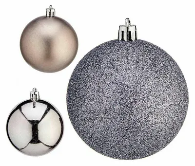 Produktbild von Krist+ 00825 Weihnachtskugel-Set aus Kunststoff Ø 7 cm (12 Stück)