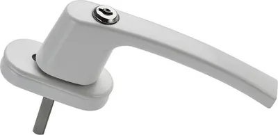 Image de Poignée De Fenêtre En Alu Verrouillable Blanc