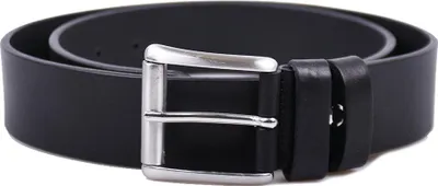 Produktbild von Handgefertigter Jeansgürtel mit Rollschnalle aus Vollrindleder - Schwarz- 40mm Breite - 100cm Länge