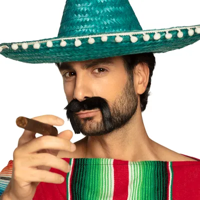 Image de Moustache "Mexicain" pour le costume | Noir