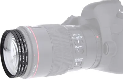 Image de Andoer 55 mm Kit de filtres macro pour prise de vue rapprochée +1 +2 +4 +10 avec étui pour reflex numériques Nikon Canon Tamron Sigma Sony Alpha A200 A450 A300
