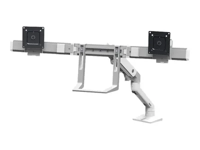 Produktbild von Ergotron HX - Befestigungskit (Griff, Gelenkarm, Spannbefestigung für Tisch, Tischplattenbohrung, 2 Drehgelenke, Scharnierbogen, Verlängerung) - Patentierte Constant Force Technologie - für 2 LCD-Displays - weiß - Bildschirmgröße: bis zu 81,3 cm (bis zu 32