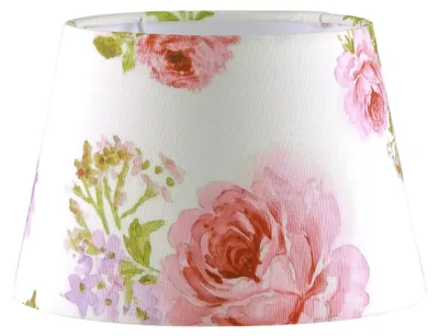 Produktbild von Home Sweet Home Blumen-Stoff-Lampenschirm Beige - 20 x 15 x 13 cm