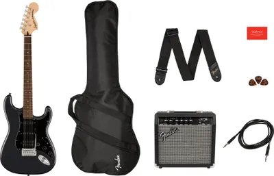 Obrázek produktu pro Fender Squier Affinity Series Stratocaster HSS Pack LRL Charcoal Frost Metallic Elektrická kytara