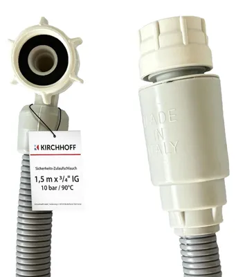 Zulaufschlauch 1,5 m mit Aquastop, 3/4 Zoll IG