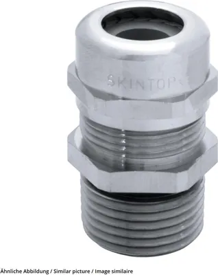 Produktbild von "Verschraubung 1/2 Zollx1,814 mit Reduzierung Messing (CuZn) vernickelt Gewindelänge 15,0mm"