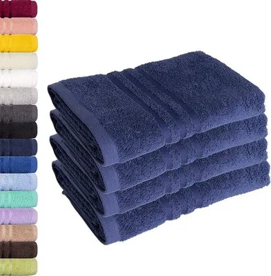 Produktbild von Unyqoos® Frottier-Handtücher – 100% Baumwolle, 500 g/m², saugfähig, waschbar bis 60°C, trocknergeeignet, farb- & formbeständig, zeitloses Design
