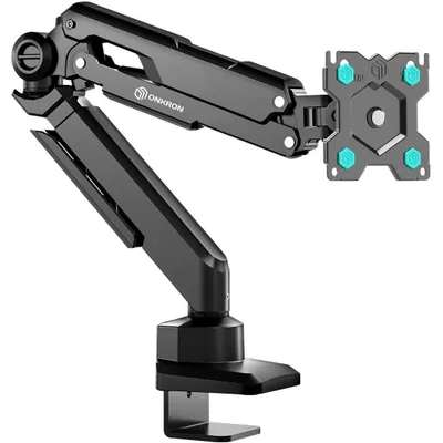 Immagine prodotto di ONKRON G90-B Supporto da tavolo orientabile e inclinabile per monitor da 13 a 34 pollici max. 10 kg con funzione di rotazione nero