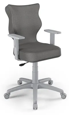 Zdjęcie produktu dla Krzesło Wzrostowe Dla Dzieci I Młodzieży, Ergonomiczne Krzesło Do Biurka, Dla Osób O Wzroście 159-188 Cm, Kolor: Szary Duo, Model: Monolith 33