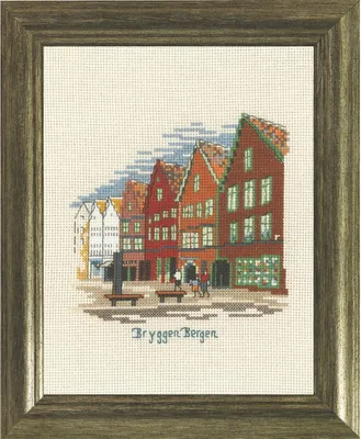 Produktbild von Permin Kreuzstich Stickpackung "Bergen", Zählmuster, 17x22cm, 92-8550