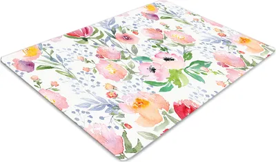 Produktbild von Stuhlunterlage Bürostuhlunterlage 120 cm x 90 cm Bodenmatte Bürostuhlunterlage - Pastellblumen