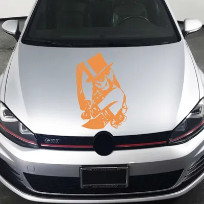 Produktbild von Aufkleber - Autoaufkleber "Skull Girl" Gothic 88cm x 60cm orange - Tuning Carystyling Heckscheibe Auto