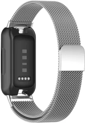 Productafbeelding van Go Go Gadget – Smartwatch-armband – geschikt voor Fitbit Inspire 3 – met magnetische sluiting – zilver