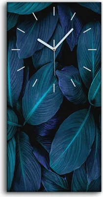 Produktbild von Wandbild Leinwand Bilder Wanduhr Quarz 30x60 Gemälde Blüten Blätter Pflanze - weiße Hände