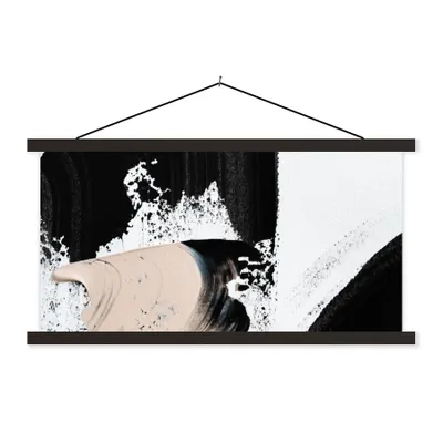 Produktbild von MuchoWow® Textilposter Malerei - Abstrakt - Design 150x75 cm mit schwarzem Rahmen - Posterleiste