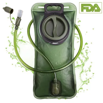 Produktbild von Premium Trinkblase 2L mit Beissventil - BPA-frei, antibakteriell und auslaufsicher für Jeden Trinkrucksack geeignet - Hochwertiges Trinksystem 2 Liter für Sport & Freizeit