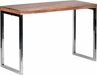 Produktbild von Konsolentisch GUNA Massivholz Akazie Konsole mit Metallbeinen Schreibtisch 120 x 45 cm Landhaus-Stil Sideboard