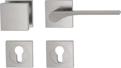 Produktbild von Griffwerk Wechselgarnitur LEAF LIGHT SIEGER DESIGN eckig - DIN Rechts Samtgrau