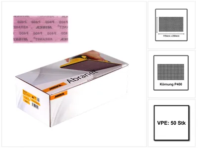 Produktbild von Mirka ABRANET 115x230mm Grip P400, 50/Pack ( 5411205041 )