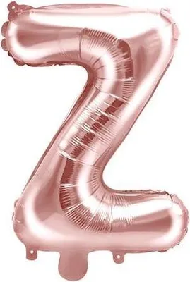 Produktbild von Folienballon Buchstabe "Z", 35cm, Roségold 1 Stk.