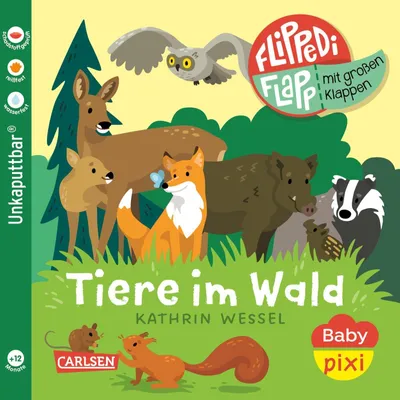 Produktbild von Baby Pixi (unkaputtbar) 178: Flippediflapp: Tiere im Wald