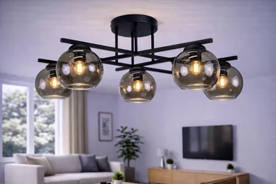 Zdjęcie produktu dla Euro-Lamp Lampa Sufitowa Nexus 5 czarny 5x60W PRODUCENT