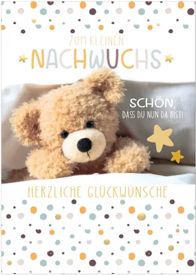 Produktbild von SUSY CARD Geburtskarte "Teddy" DIN A5