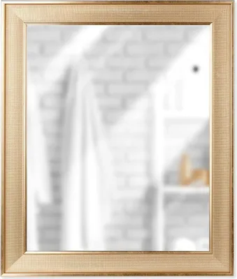 Zdjęcie produktu dla Vilde | Lustro ścienne - 49,5x59,5 cm - Uniwersalne - Szkło - Lustro prostokątne złote