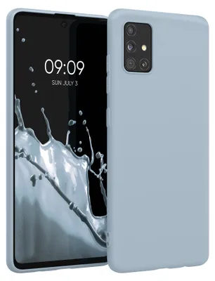 Produktbild von kwmobile Handyhülle für Samsung Galaxy A51 Hülle - TPU Case - Kabelloses Laden - Schutzhülle Cover in Hellblau matt