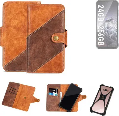 Produktbild von K-S-Trade Handyhülle Schutzhülle Bookstyle Case Wallet-Case kompatibel mit iiiF150 B2 Ultra Cover Klapphülle Kantenschutz Smartphone dunkelbraun