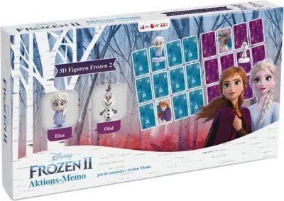 Obrázok produktu pre ASS Altenburger 22522221 - Disney Frozen 2 / Die Eiskönigin 2: Aktions-Memo inkl. zwei 3D Disney Figuren