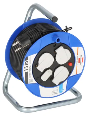 Produktbild von Brennenstuhl 1079180600, 15 m, Drinnen, IP20, Polyvinylchlorid (PVC), Kunststoff, Schwarz, Blau, Weiß, 3 AC-Ausgänge
