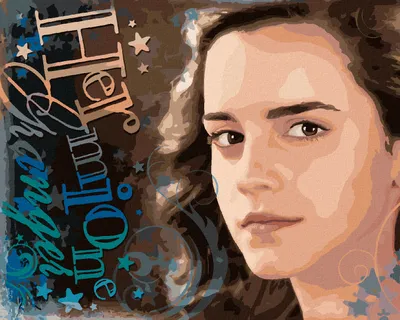 Obrázok produktu pre Zuty - Maľovanie podľa čísel - HERMIONA GRANGEROVÁ (HARRY POTTER), 40x50 cm, vypnuté plátno na rám