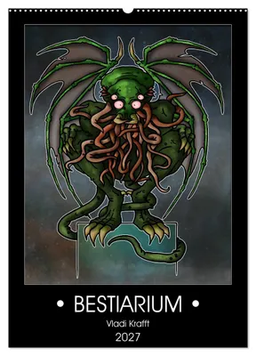 Produktbild von Bestiarium Vladi Krafft (Wandkalender 2027 DIN A2 hoch), CALVENDO Monatskalender