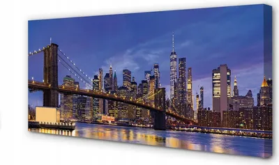 Produktbild von Leinwandgemälde CANVAS Brückenpanorama Sonnenuntergang 120x60