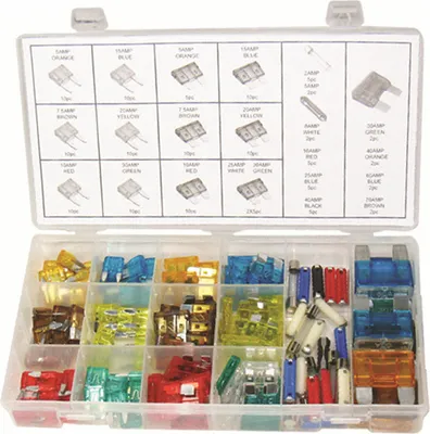 Image de 142 Jeu de fusibles automobiles Mini Standard Maxi Fusible plat + fusibles torpille