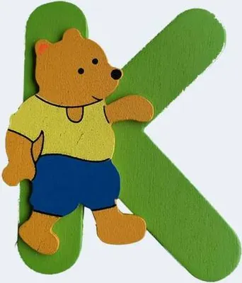 Produktbild von Dekorativer Holzbuchstabe K, 8 cm