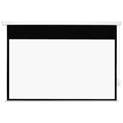 Image de HOMCOM Écran vidéoprojecteur 100 Pouces, 16:9 4K HD écran de projection motorisé et électrique, écran de projection tv et home cinéma, montage mural ou plafond, panneau deet télécommande