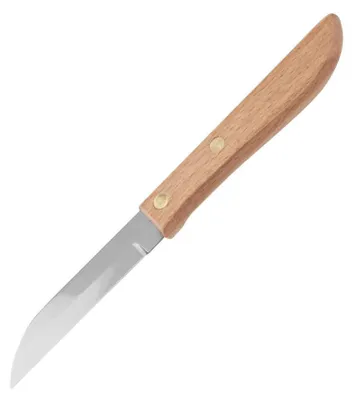 Image de Couteau d'office manche en bois lame de 7,5 cm Nirosta Country