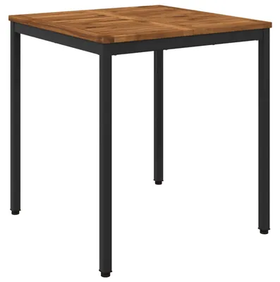 Image de vidaXL Table de jardin, naturelle et noire, 70 x 68,5 x 75 cm