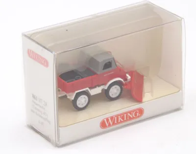 Produktbild von Wiking 8610728 Feuerwehr Unimog 411 m. Schneepflug 1:87 in