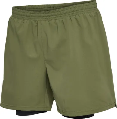 Produktbild von Newline NWL Dallas Shorts 2in1 Herren Running Laufshorts grün 510326-6264, Größe:XL